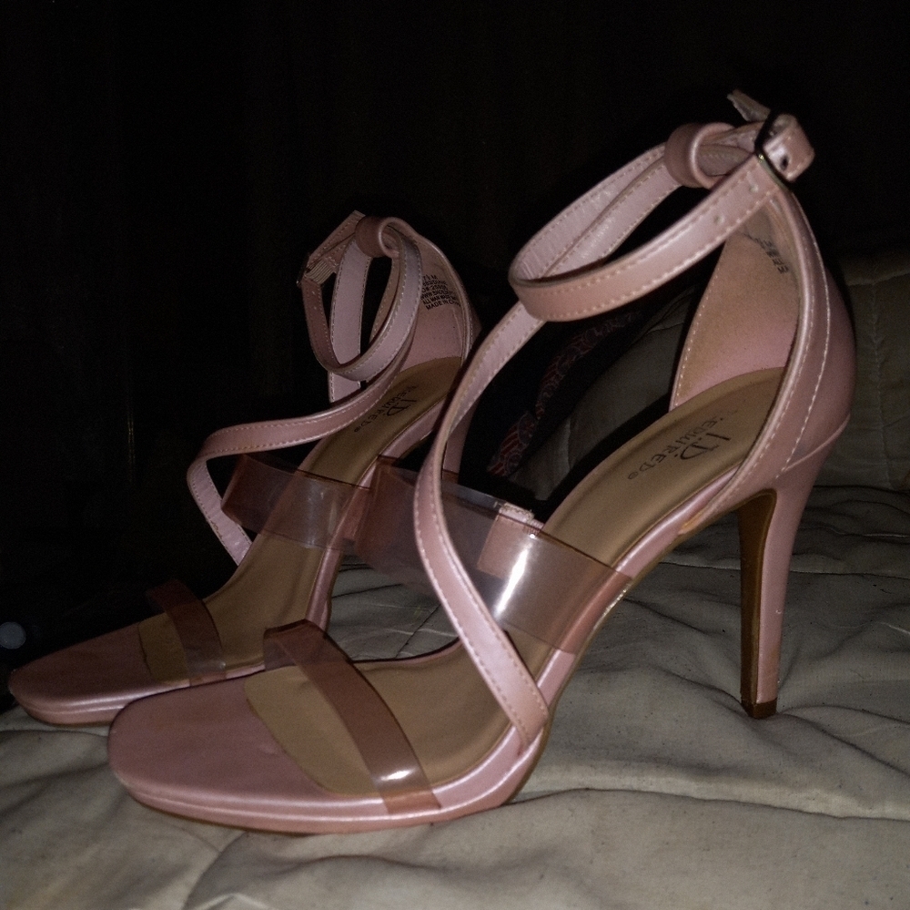 Pink high heel sandals size 7.5